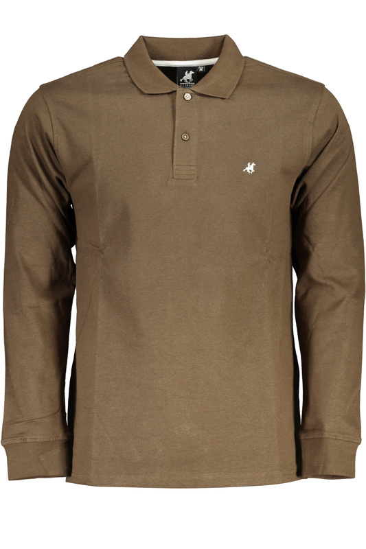 MĘSKA KOSZULKA POLO Z DŁUGIM RĘKAWEM US GRAND BRĄZOWA