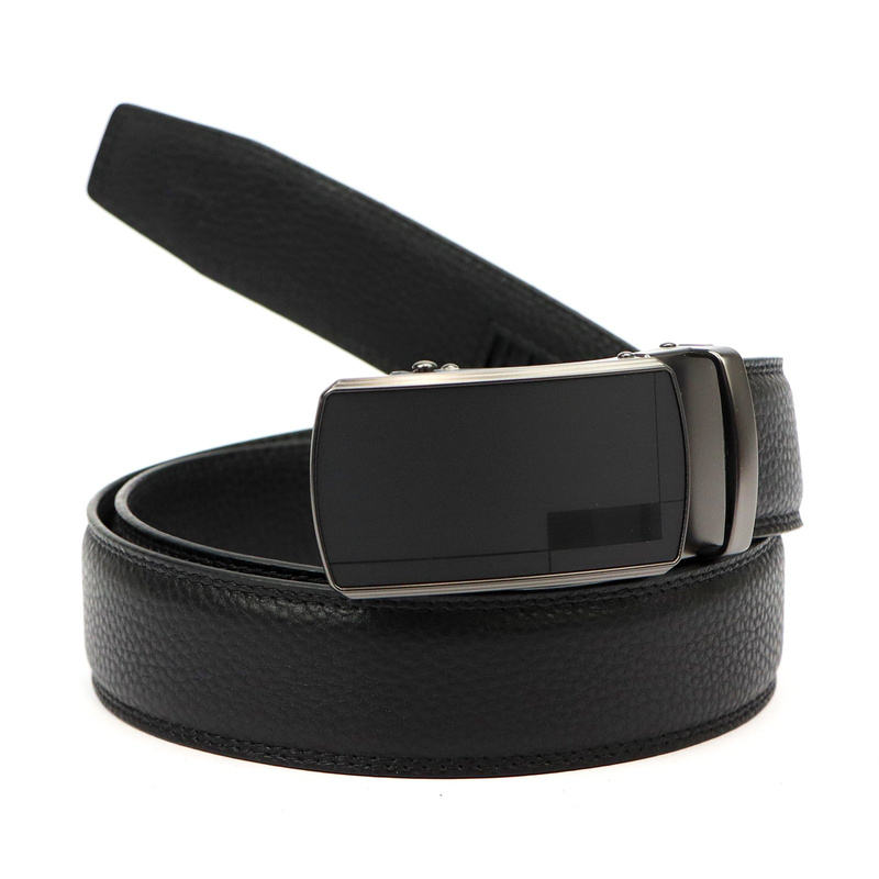 Nordee męski pasek do spodni skóra naturalna zaciskowa klamra stylowy