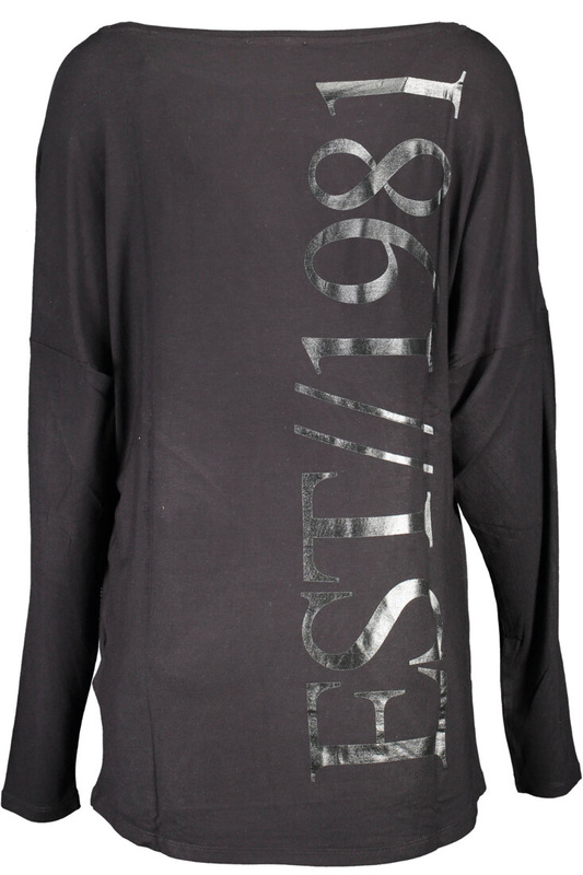 GUESS JEANS T-SHIRT Z DŁUGIM RĘKAWEM CZARNY