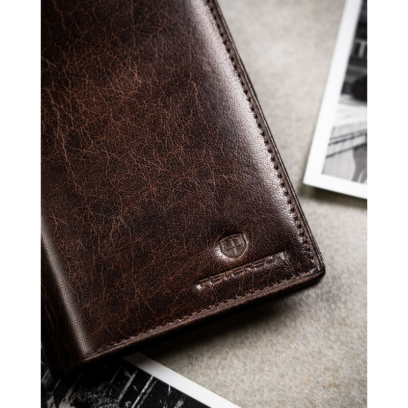 Skórzany męski portfel Peterson PTN N4-BUF