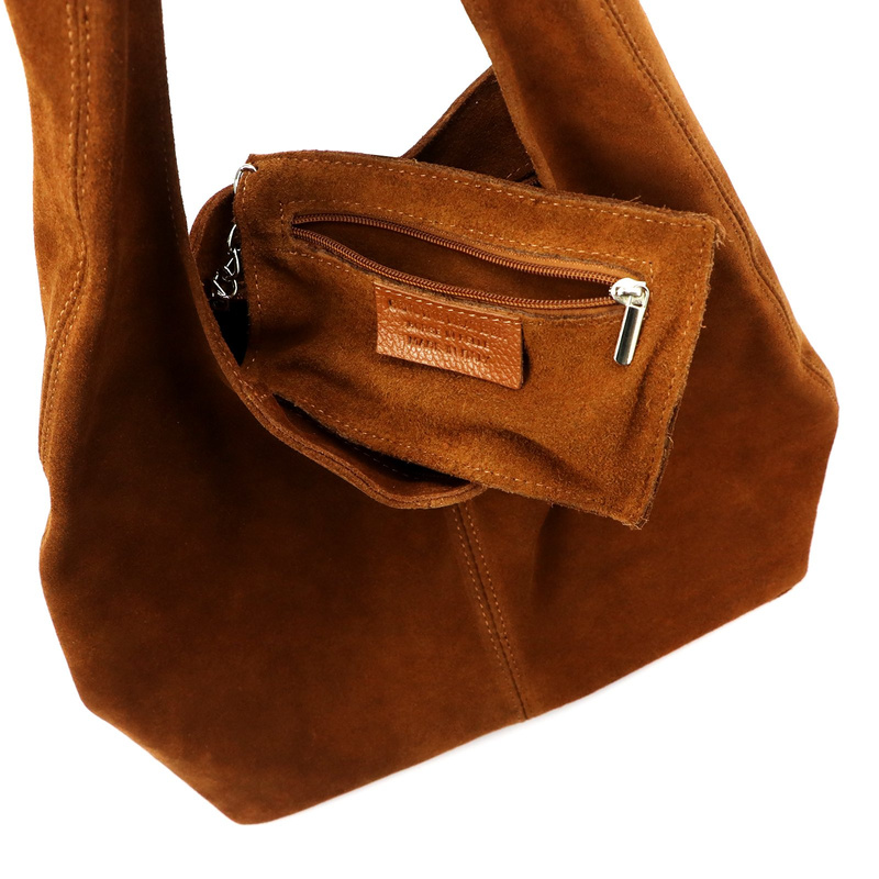 Camilla damska shopperbag torebka na ramię skórzana zamszowa duża z etui