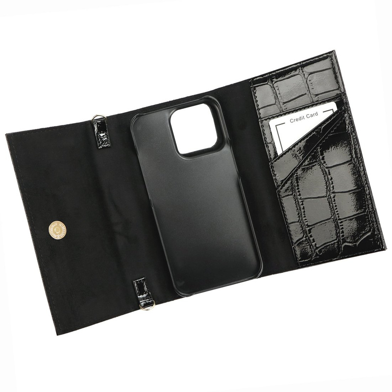 MiaMore etui na telefon case z klapą iPhone 13 Pro skóra krokodyla