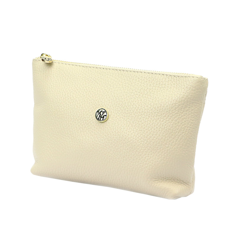 Gregorio Kosmetyczka damska ze skóry naturalnej zapinana na suwak