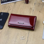 Klasyczny duży podłużny damski portfel Gregorio