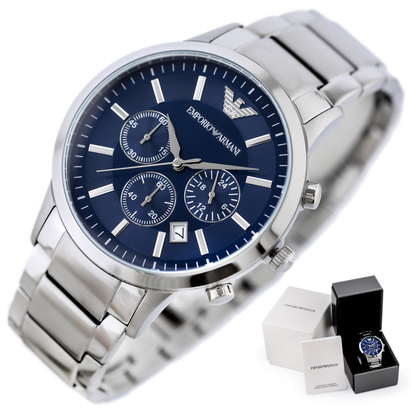 ZEGAREK MĘSKI EMPORIO ARMANI AR2434 - RENATO + BOX