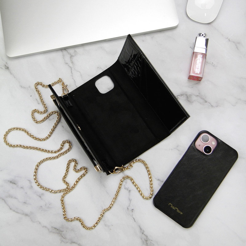 MiaMore case iPhone 13 etui na telefon z klapą i przegrodami na karty