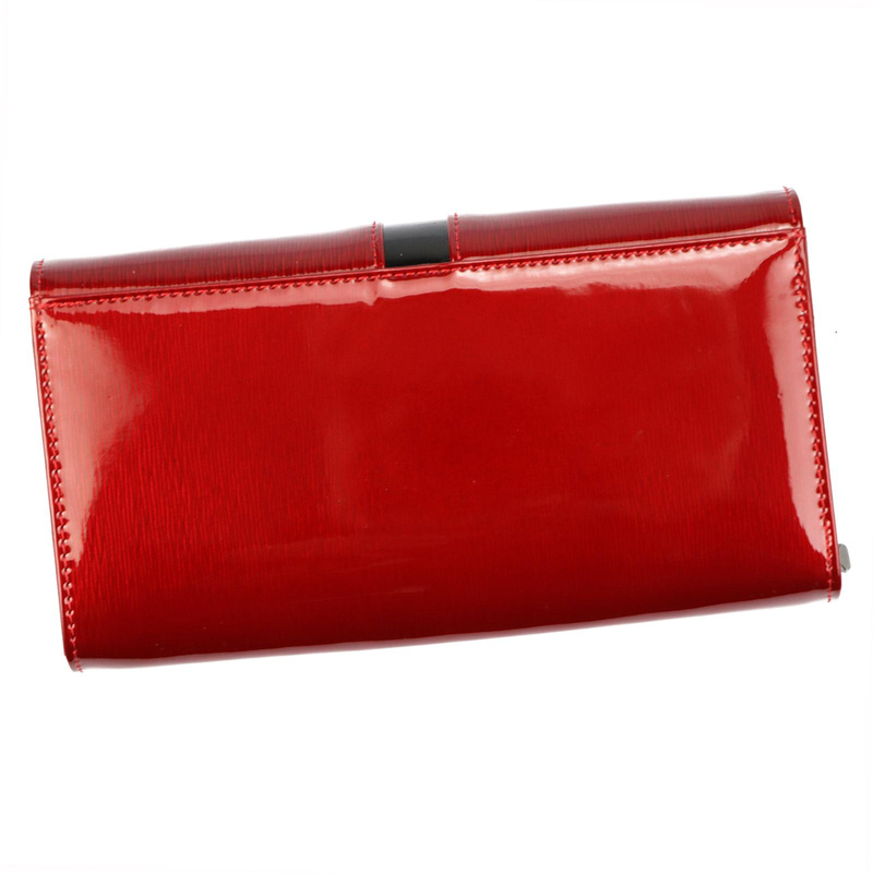 Cavaldi damska portmonetka skóra naturalna podłużny portfel lakierowany