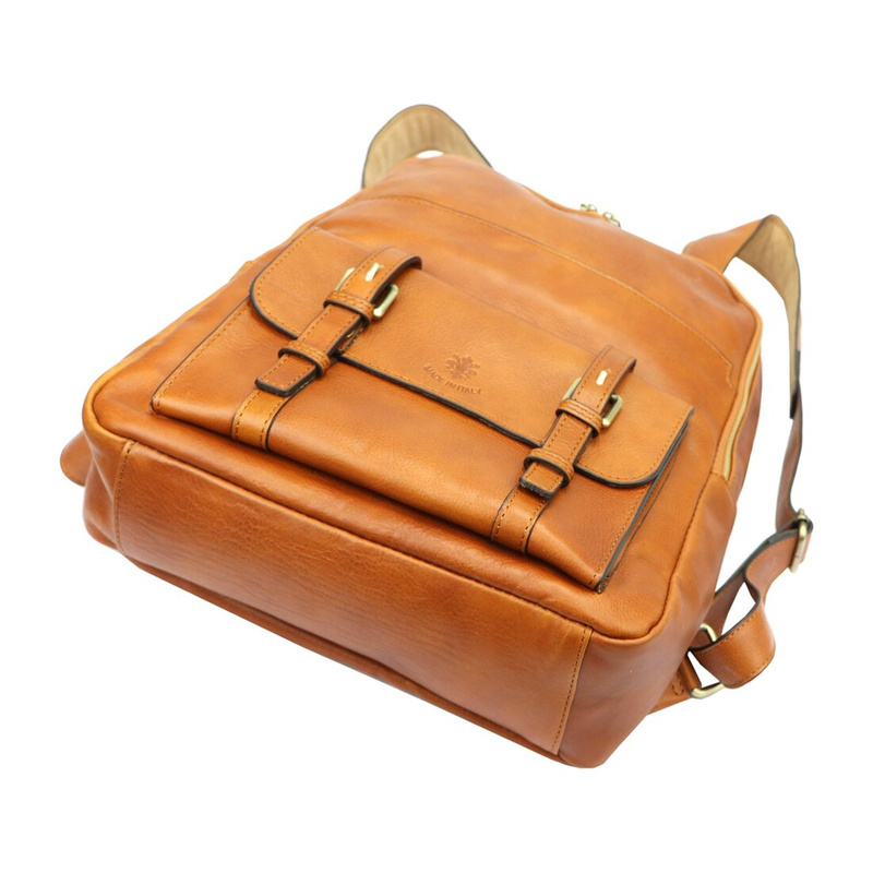 Florence Duży praktyczny damski plecak miejski skóra naturalna kieszenie