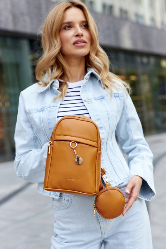 Rovicky Listonoszka Damska Torebka Na Ramię Crossbody Skóra Eko Z Etui