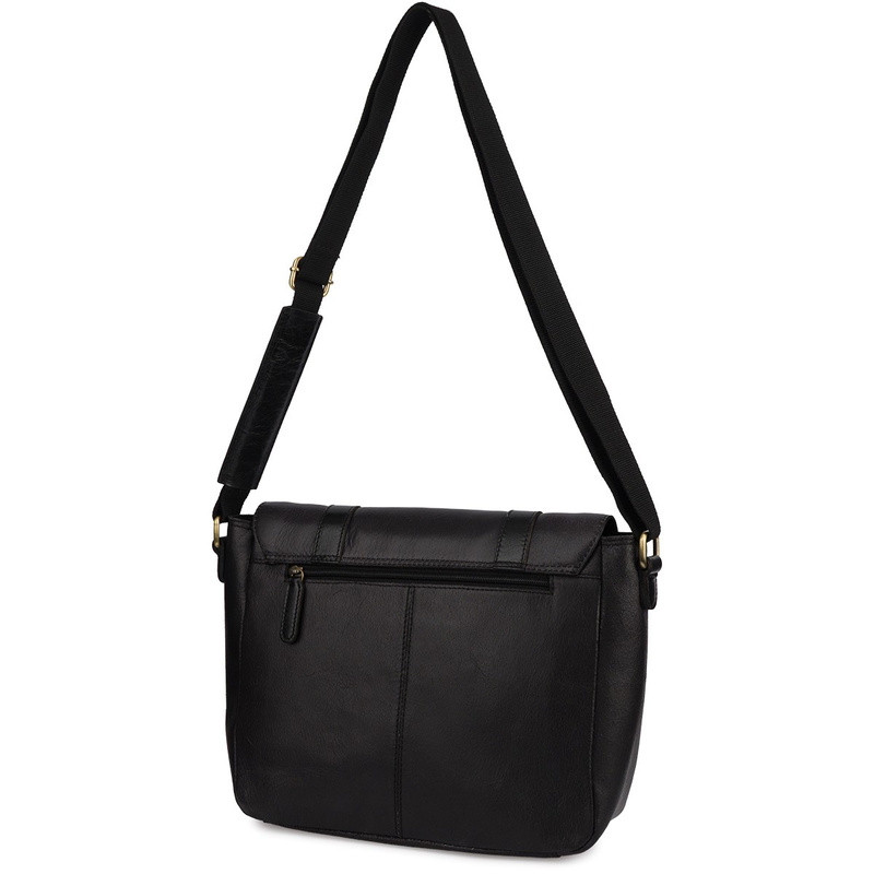 Torba męska skórzana na laptopa ramię komputer duża czarna Beltimore N16