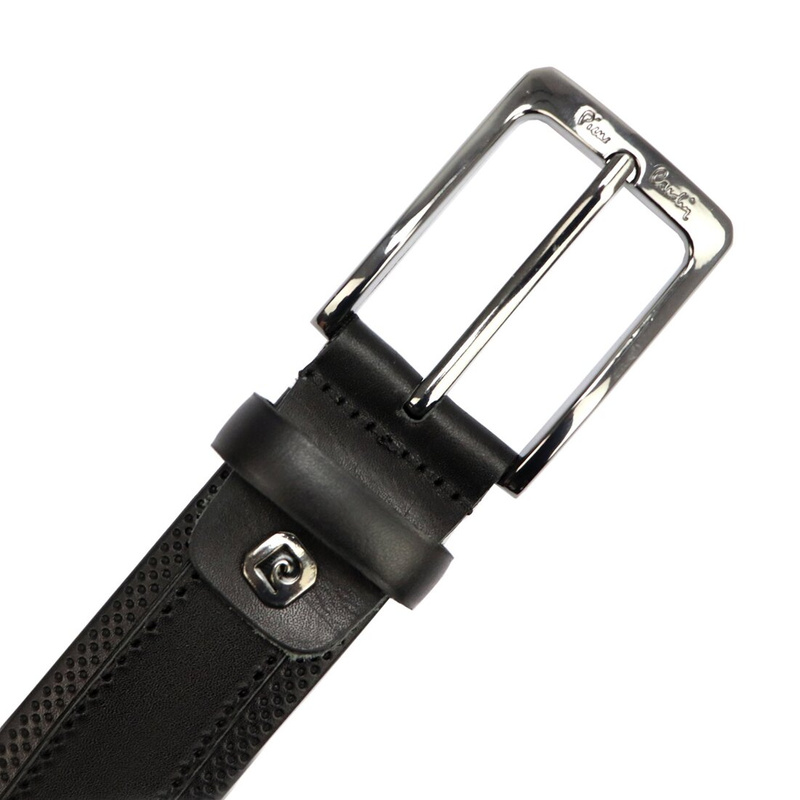 Pierre Cardin Męski Pasek do spodni Skóra naturalna Klasyczna Klamra