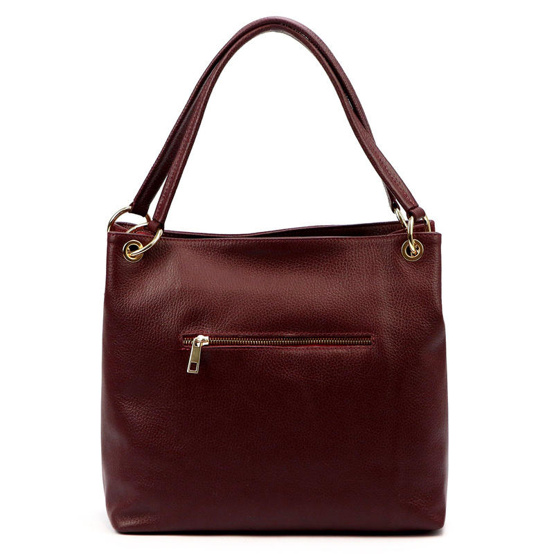 Vera Pelle torebka na ramię skóra naturalna shopperbag dwukomorowa