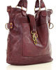 Torebka skórzana XL shopper vintage bag z kieszeniami vera pelle - MARCO MAZZINI burgund
