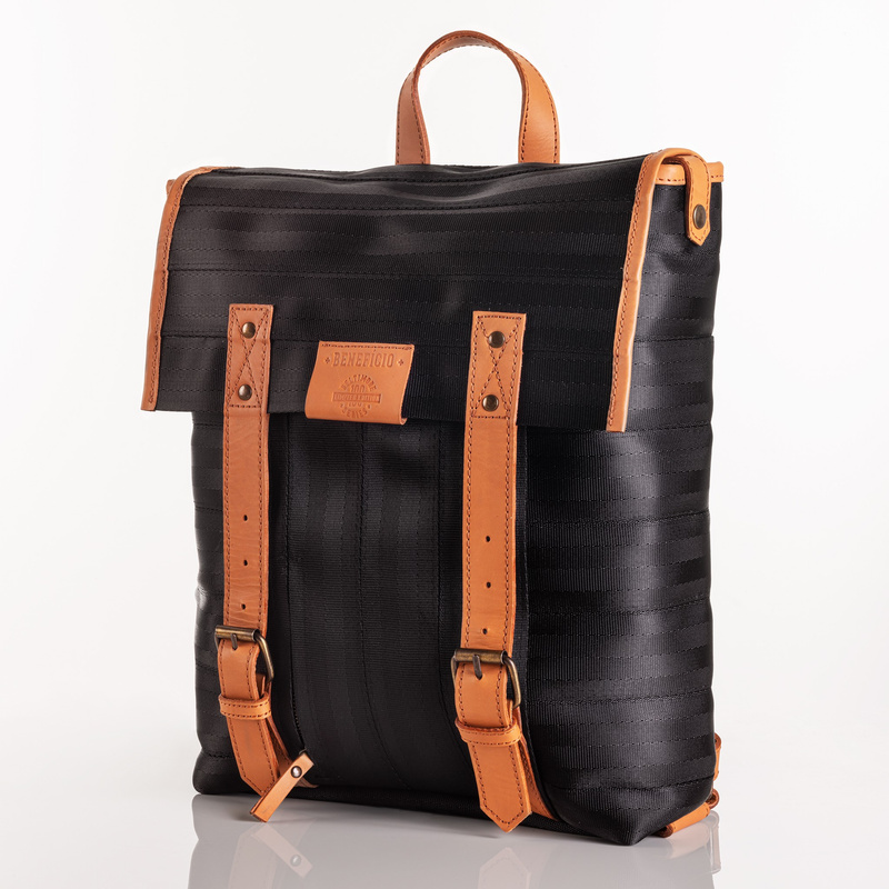 Plecak uniwersalny duży skórzany wykonany z recyklingowych materiałów Beltimore R28