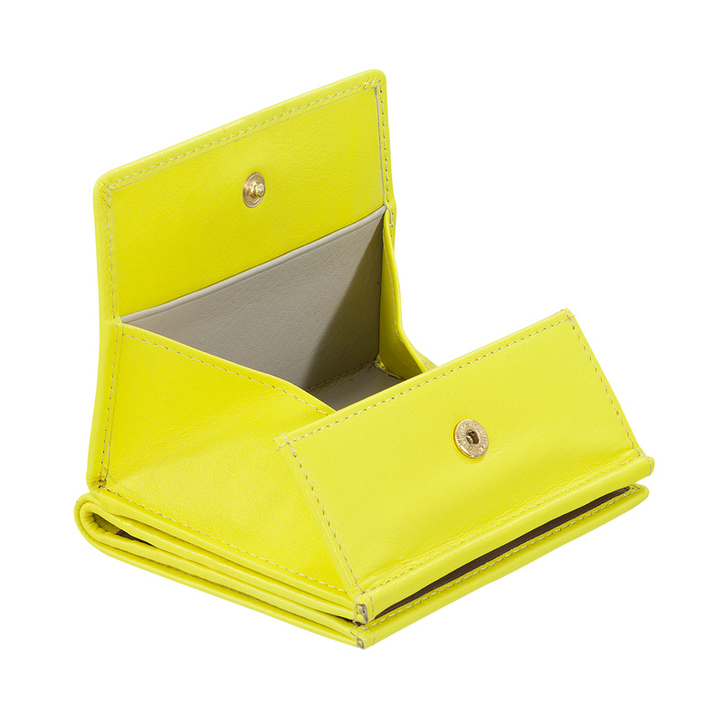 DuDu portmonetka portfel skóra naturalna Mała kontrastujące kolory RFID