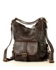 Torba skórzana dla wymagających z opcją plecak old school leather bag - MARCO MAZZINI ciemny brąz caffe