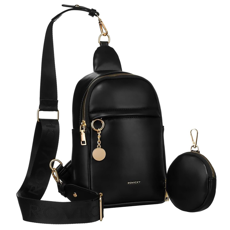 Rovicky Listonoszka Damska Torebka Na Ramię Crossbody Skóra Eko Z Etui