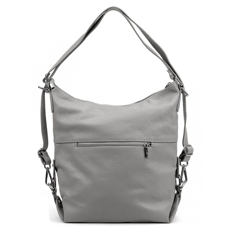 PATRIZIA Duża elegancka damska skórzana torebka na ramię z kieszeniami