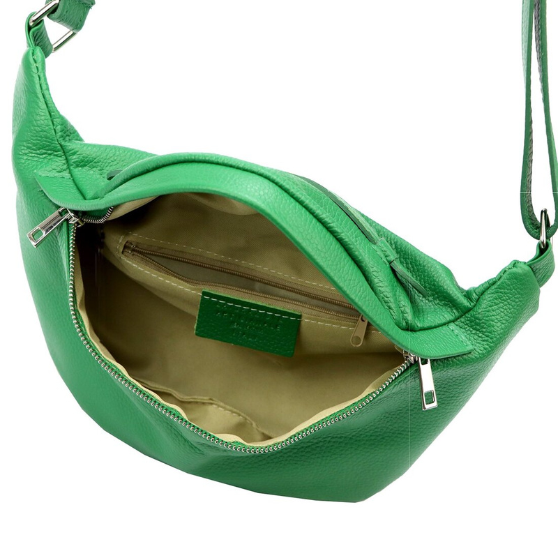 Skórzana damska nerka saszetka z paskiem LUKA