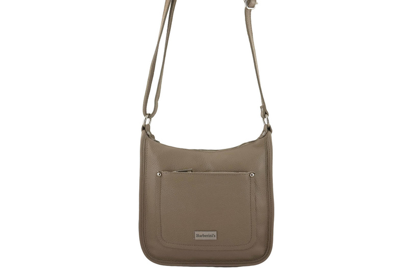 Wygodna listonoszka skórzana damska - Beżowa