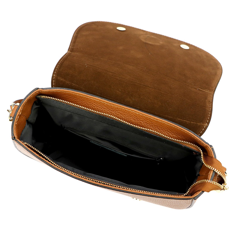 Gregorio damska listonoszka torebka przez ramię skóra naturalna z kieszenią