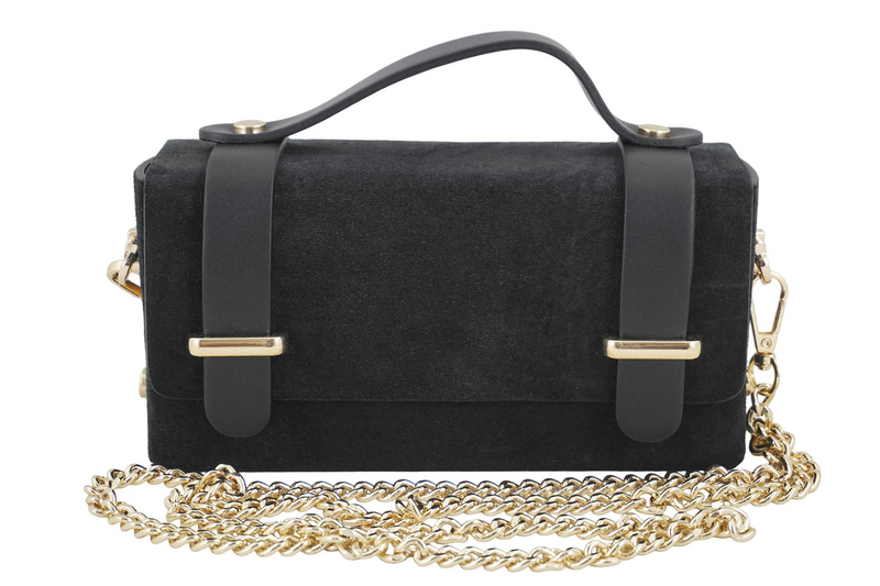 Zamszowa torebka Barberinis wizytowa - Czarna