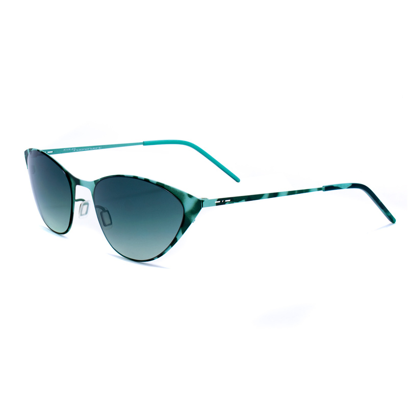 Okulary ITALIA INDEPENDENT 0203-038-000. Okulary przeciwsłoneczne, Kolor zielony. Kobieta.