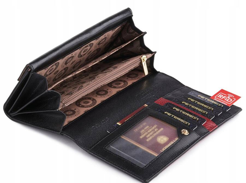 Skórzany damski portfel Peterson PTN PL-411 MULTI