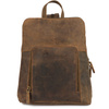 Plecak skórzany damski brązowy skóra naturalna nubuk Beltimore S11