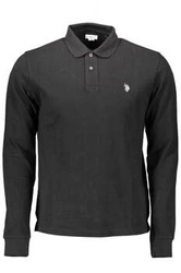 KOSZULKA POLO US POLO Z DŁUGIM RĘKAWEM MĘSKA CZARNA