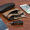 ETUI NA KLUCZE duże dwukomorowe kluczówka płaskie długie pojemne portfel L75