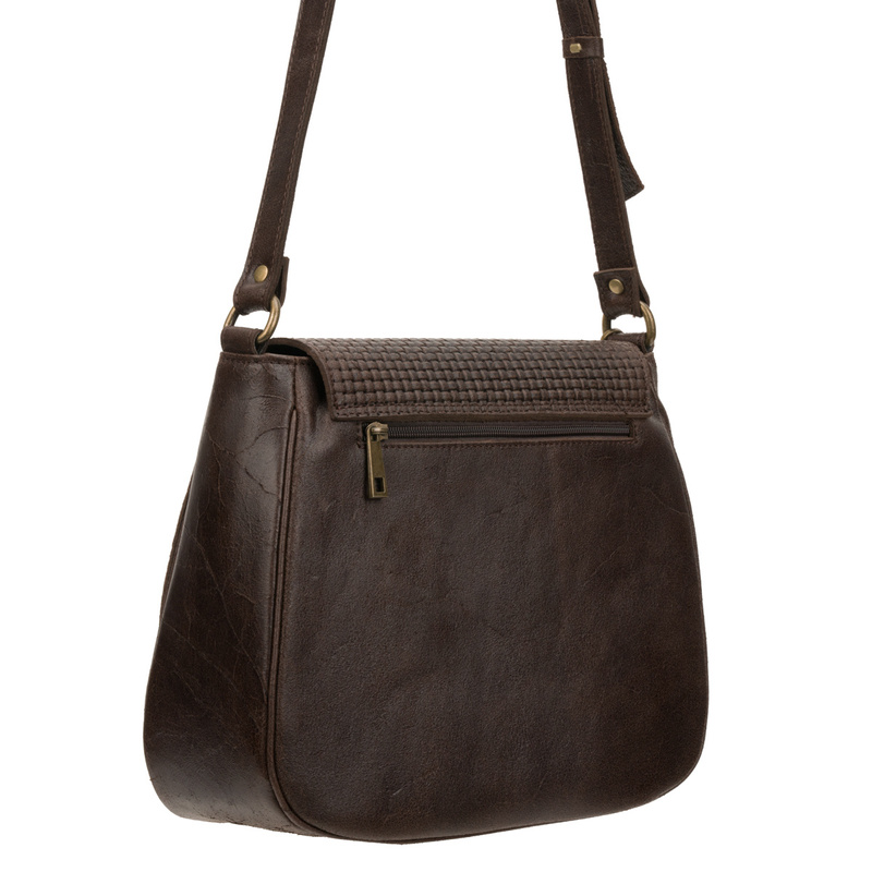 Torebka skórzana Canaletto z klapką z tłoczeniem plecionki – elegancja i funkcjonalność TD752s228t1