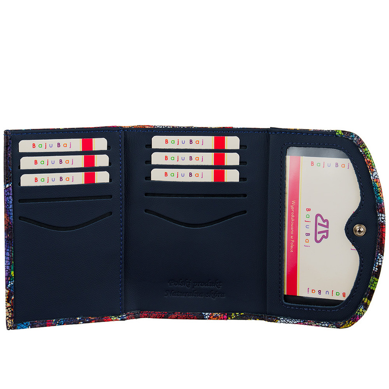 Portfel skórzany damski w motyle kolorowy RFID BajuBaj PD1202cs13 RFID