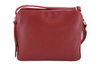 Torebka skórzana damska włoska - Bordowa