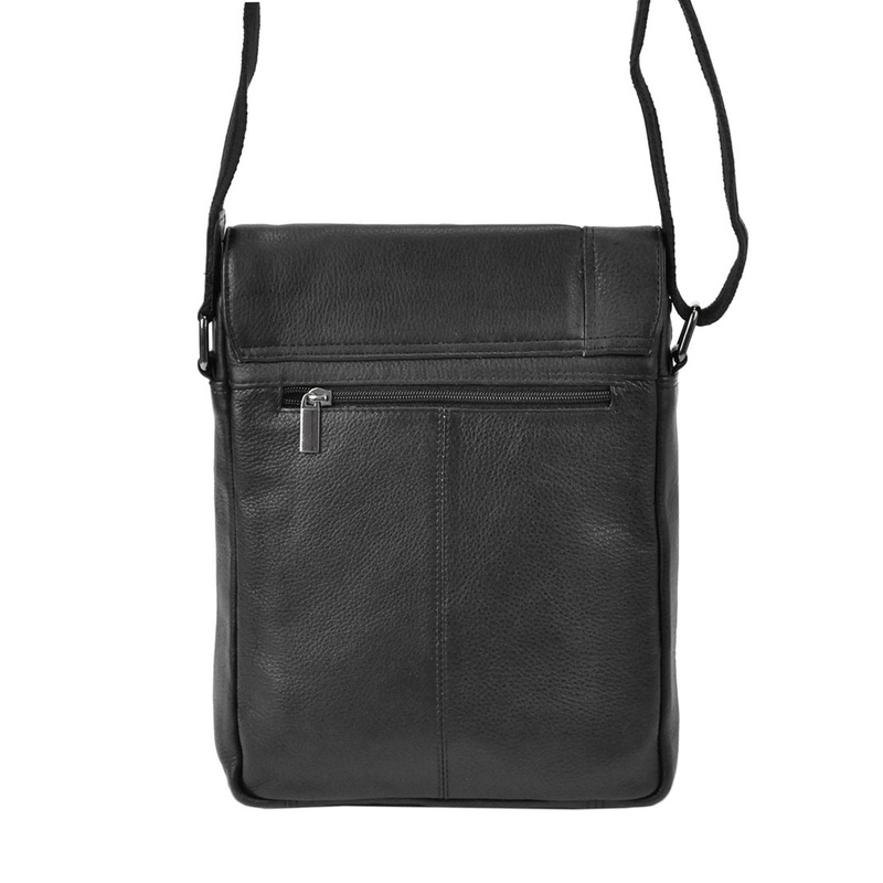 Pierre Andreus męska saszetka torba z klapką ze skóry naturalnej Codzienna