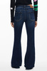 Damskie jeansy Desigual z ozdobnymi detalami – niebieskie