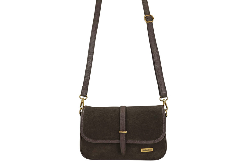 Zamszowa torebka damska Barberinis - Brązowa ciemna