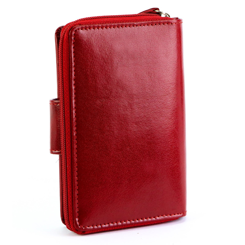 EL FORREST pionowa portmonetka skóra naturalna skórzany portfel RFID