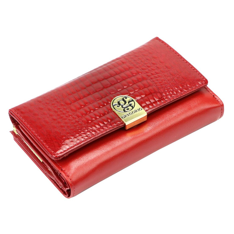 skóra naturalna + Damski portfel ze skóry ekologicznej Gregorio GL-108