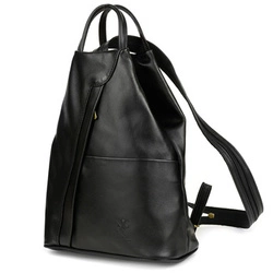 Plecak damski włoski plecaczek skórzany czarny mały Beltimore T52