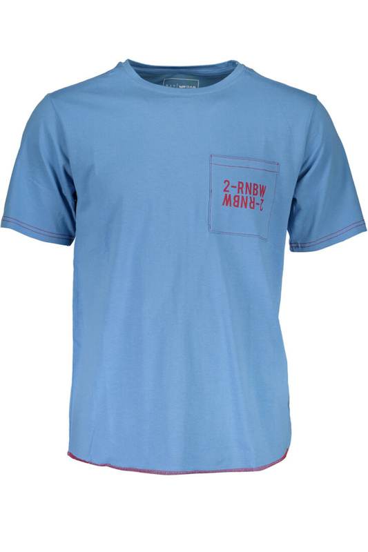 T-SHIRT MĘSKI Z KRÓTKIM RĘKAWEM GAS JASNY NIEBIESKI