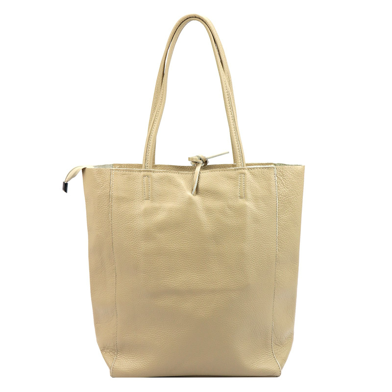 MiaMore Skórzana damska shopperbag duża torabka na ramię z kieszenią