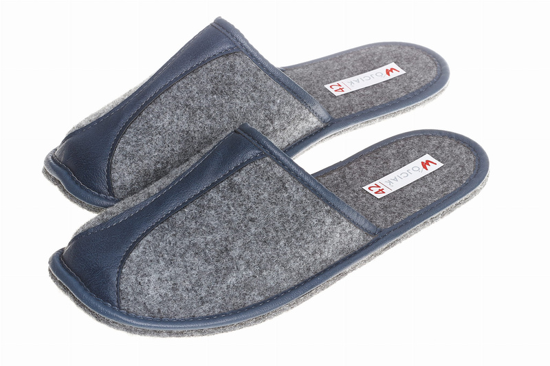 Wójciak Podhale męskie kapcie domowe zabudowane filc wewnętrz wełna