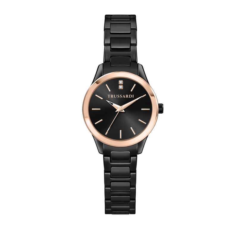 Zegarek TRUSSARDI R2453151518. Kwarcowy, Kolor czarny. Kobieta.