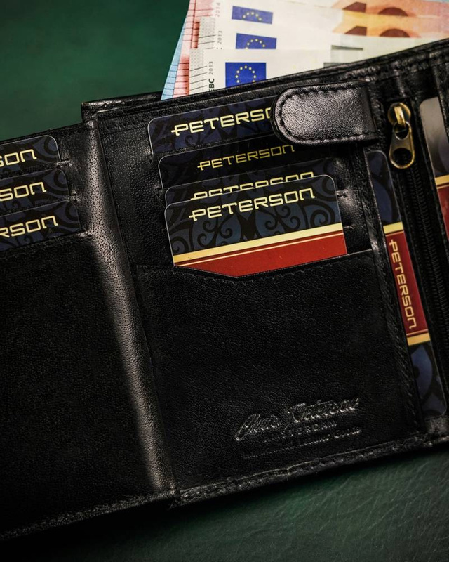 Skórzany męski portfel Peterson PTN 317Z-P