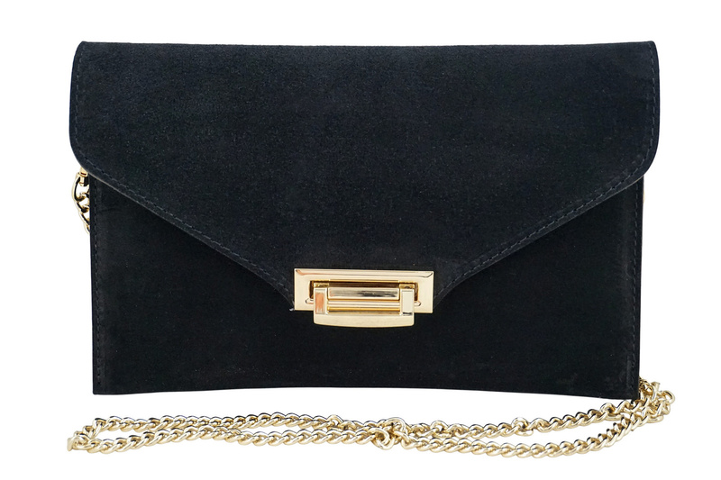 Stylowa kopertówka zamszowa Barberinis - Czarna