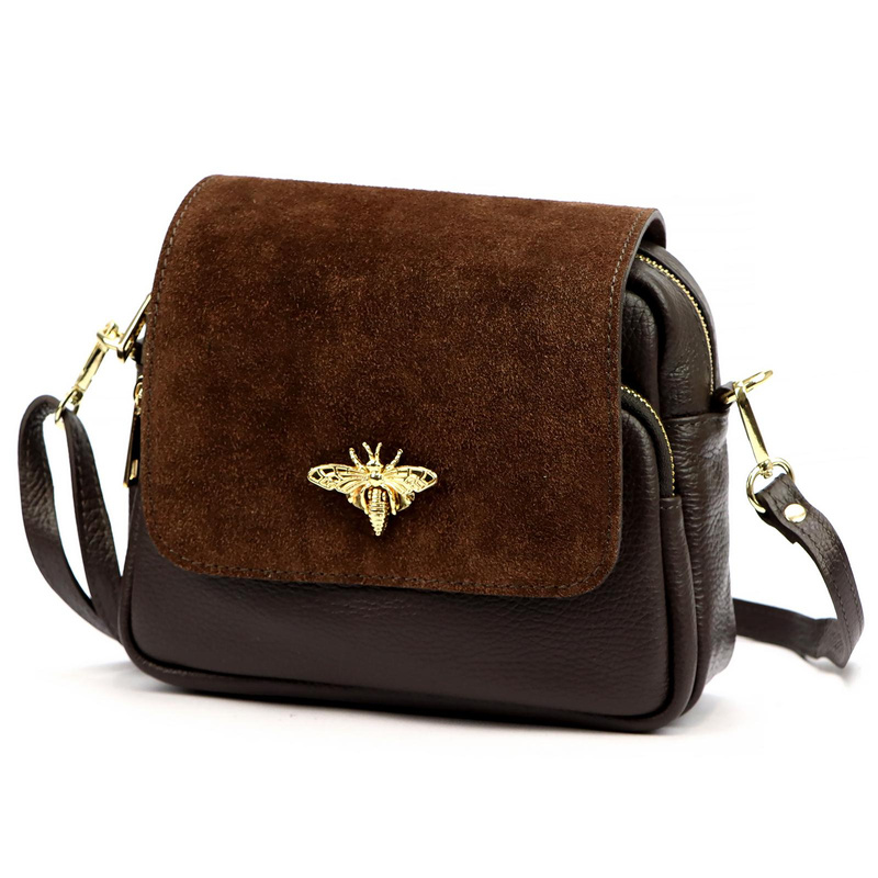 Stylowa Zamszowa zgrabna damska listonoszka torebka przez ramię od Luka