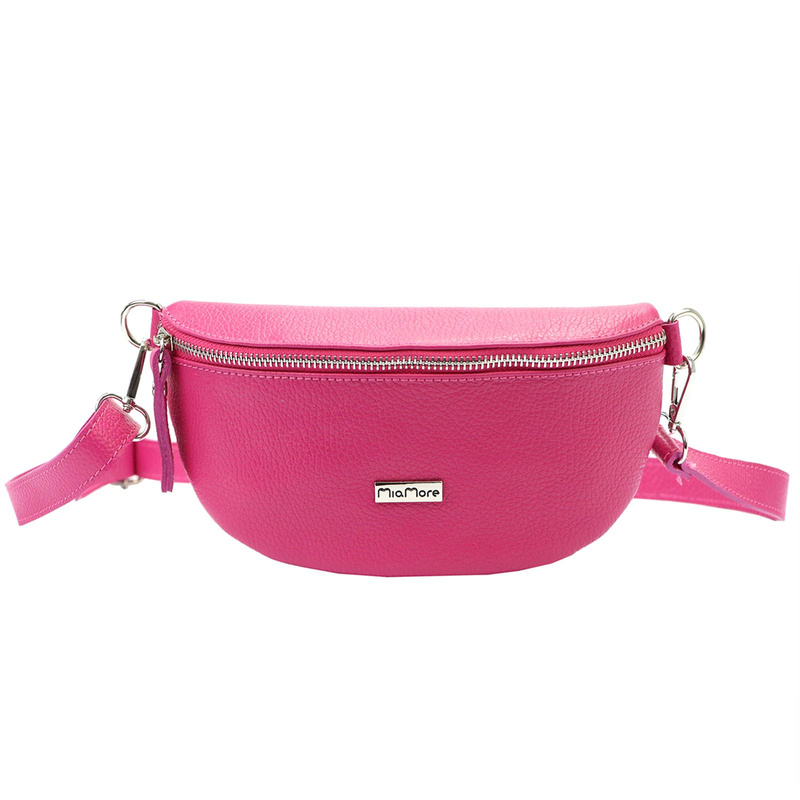 MiaMore damska saszetka nerka skóra naturalna przez ramię z kieszenią