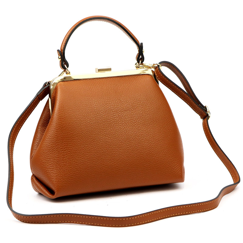 Elegancka Zgrabna damska skórzana torebka do ręki na bigiel od Luka