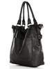 Torebka skórzana XL shopper vintage bag z kieszeniami vera pelle - MARCO MAZZINI czarny